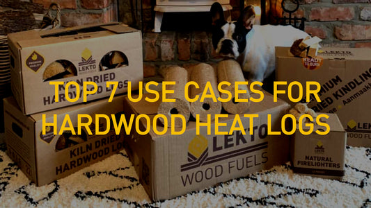 Top 7 Use Cases For Hardwood Heat Logs written over an image of Heat logs 