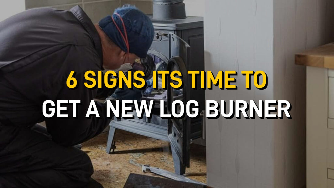 chimney sweep inspecting a wood burning stove 