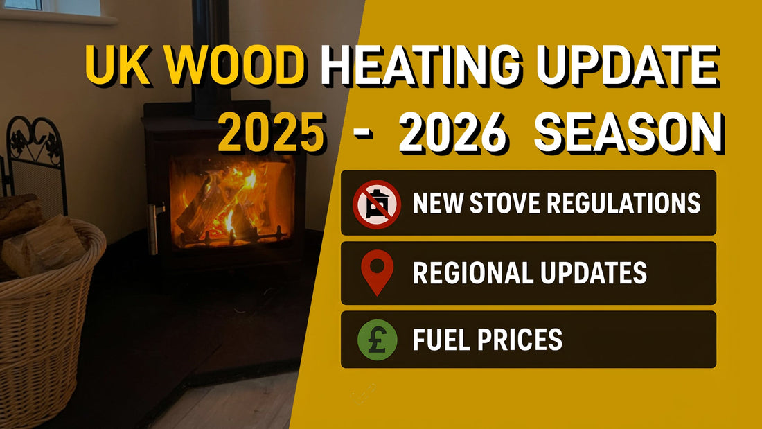Thumbnail containing the workds UK WOOD HEATING UPDATE 2025-2026 SEASON: New stove regulations, regional updates, fuel prices
