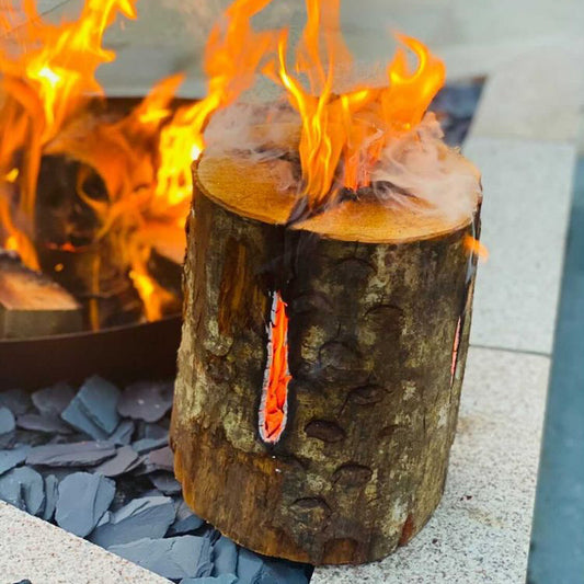 Top View of A Lekto Wood Fuels Swedish Torch Log