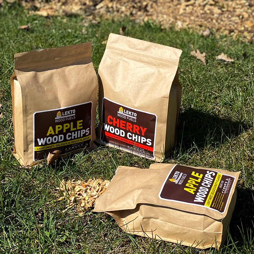 3 bags of Lekto Wood Fuels BBQ Wood Chips For Smoking