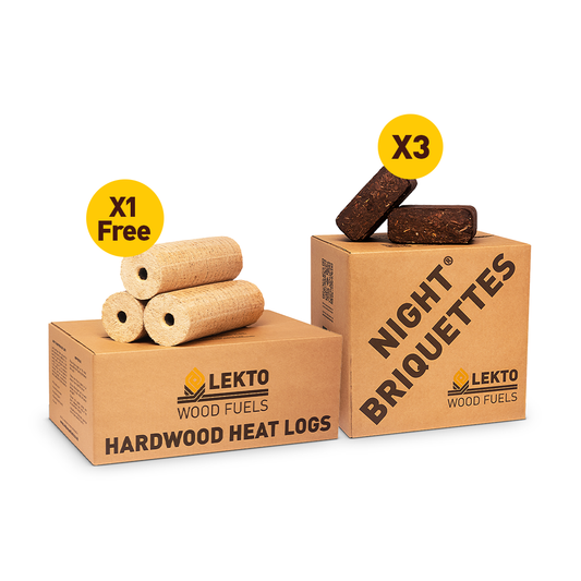 3  Night Briquettes + 1 FREE Heat Logs Deal