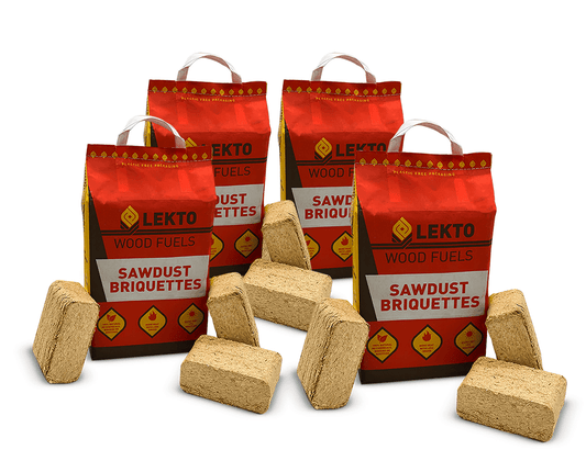 Sawdust Briquettes in Paper Bag (4 x 8 Briquettes)